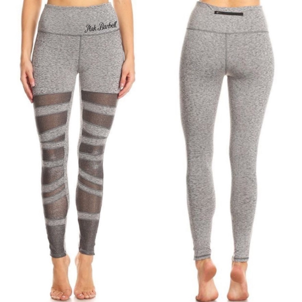 LAST CALL Gray Spandex with Glitter Mesh Accents